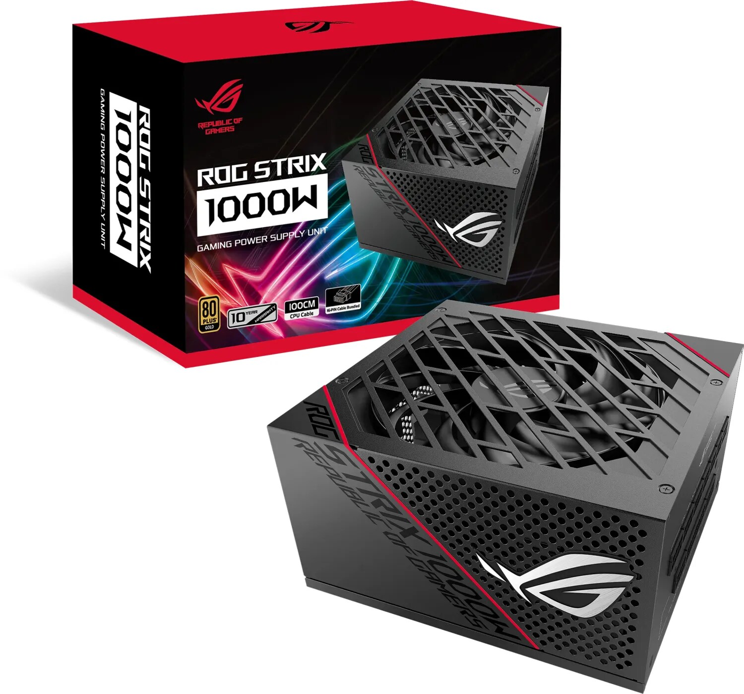 ASUS ROG Strix 1000G Gaming Netzteil 80+ Gold, Modular 16-pin 135 mm L&uuml;fter