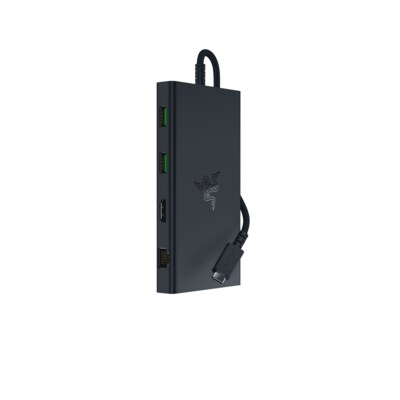 2x schwarz günstig Kaufen-RAZER USB-C Dock - Schwarz - 4K, 2xUSB-C, 4xUSB-A, Ethernet, HDMI, 3,5mm Klinke. RAZER USB-C Dock - Schwarz - 4K, 2xUSB-C, 4xUSB-A, Ethernet, HDMI, 3,5mm Klinke <![CDATA[• Design mit 11 Anschlüssen • Bildschirm-Ausgabe mit 4K @ 60 Hz • 3,5-mm-Klink