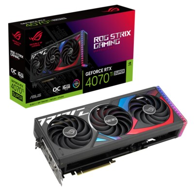 et 3  günstig Kaufen-ASUS ROG STRIX GeForce RTX 4070Ti Super OC GAMING 16GB Grafikkarte. ASUS ROG STRIX GeForce RTX 4070Ti Super OC GAMING 16GB Grafikkarte <![CDATA[• GeForce RTX 4070Ti Super, DLSS 3, Werksseitig Übertaktet • 16 GB GDDR6X-RAM (256bit-Speicherinterface) 