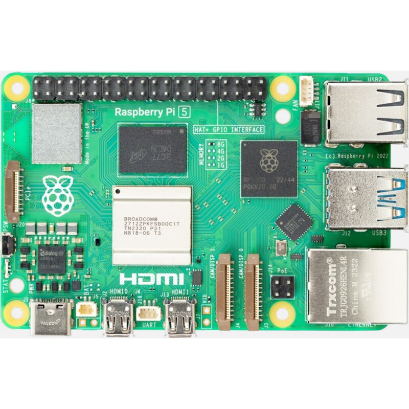 Raspberry Pi 5 Cortex-A76 CPU 8GB RAM LAN/HDMI/USB/WLAN nOS