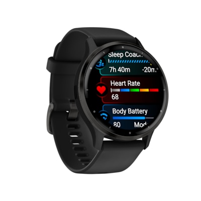 Garmin Venu® 3 Schwarz/Schiefergrau mit Schnellwechsel-Silikon-Armband