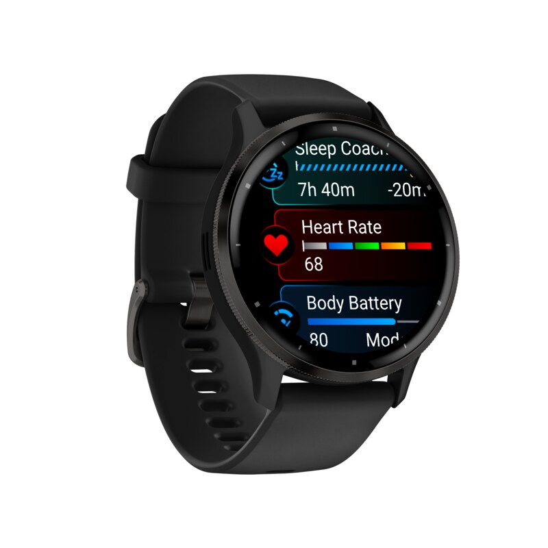 Garmin Venu® 3 Schwarz/Schiefergrau mit Schnellwechsel-Silikon-Armband