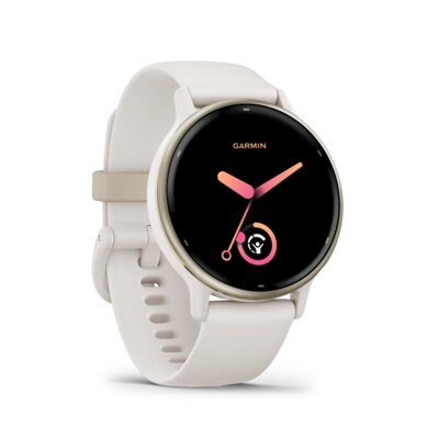 Di Vo günstig Kaufen-Garmin vívoactive® 5 Elfenbein/Cremegold. Garmin vívoactive® 5 Elfenbein/Cremegold <![CDATA[• 3 cm (1,2 Zoll) OLED Display • 11 Tage Akkulaufzeit • Detaillierte Einblicke in Fitness & Gesundheit • Wasserdichtigkeit: 5 ATM, Erwe