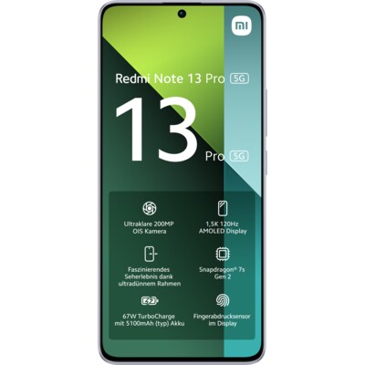 Pro 25 günstig Kaufen-Xiaomi Redmi Note 13 Pro 5G 8/256GB Dual-SIM Smartphone aurora purple. Xiaomi Redmi Note 13 Pro 5G 8/256GB Dual-SIM Smartphone aurora purple <![CDATA[• Farbe: lila • 2,4 GHz Qualcomm Snapdragon 7s Octa-Core-Prozessor • 200 Megapixel Hauptkamera mit 