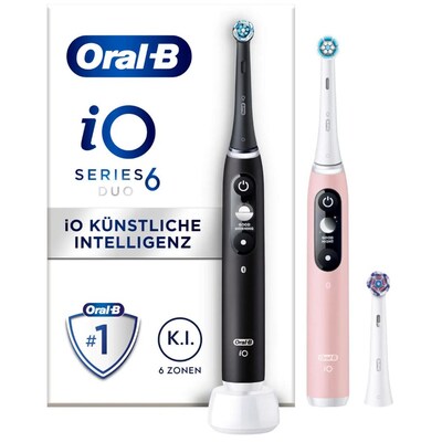 OR OR günstig Kaufen-Oral-B iO Series 6 Duo Elektrische Zahnbürste Schwarz / Rosa. Oral-B iO Series 6 Duo Elektrische Zahnbürste Schwarz / Rosa <![CDATA[• 3D rotierend-pulsierend • Geschwindigkeit: • 5 Putzmodi • iO Andruckkontrolle • Oral-B – die Zahnb