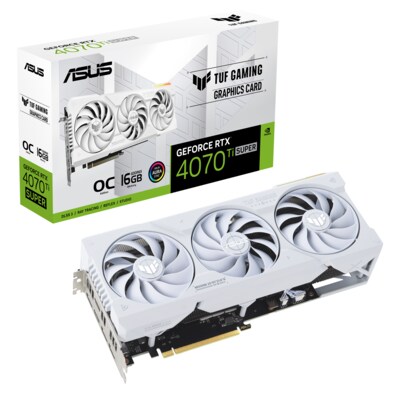 ASUS TUF GeForce RTX 4070Ti Super GAMING OC 16GB Grafikkarte White
