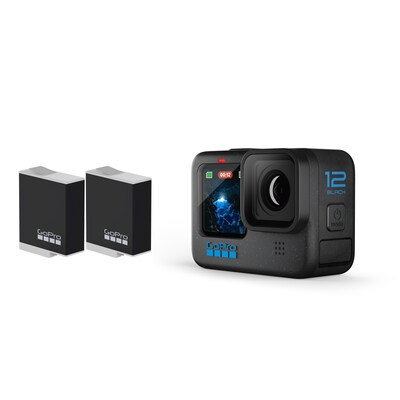 Me 1 günstig Kaufen-GoPro Hero 12 Black 5,3K60/4K120-Action Cam, Wasserdicht + 2 x Zusatzakku. GoPro Hero 12 Black 5,3K60/4K120-Action Cam, Wasserdicht + 2 x Zusatzakku <![CDATA[• Actioncam, Staub-/Spritzwasserschutz, Wasserdicht • Video: 5,3K Videoaufnahme (50 fps) • 