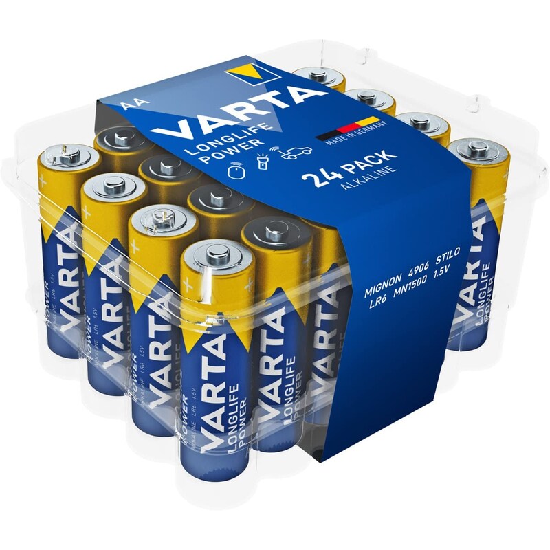 VORRATSPACK VARTA Longlife Power Batterie Mignon AA LR6 4x 24er Big Box