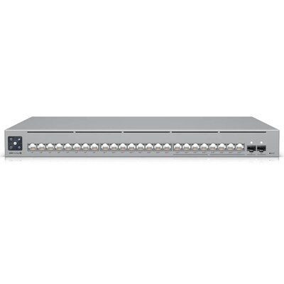 Ubiquiti POE günstig Kaufen-Ubiquiti UniFi Switch USW 24 PoE Metallgehäuse weiß. Ubiquiti UniFi Switch USW 24 PoE Metallgehäuse weiß <![CDATA[• Standalone, Rackmount (via Montagewinkel) • 24x RJ-45, 2x SFP+ • Touchscreen-Display • Switching Kapazität: 11