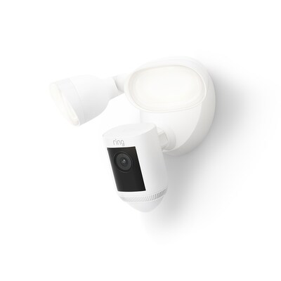 Fritz!WLAN günstig Kaufen-RING Floodlight Cam Wired Pro weiß. RING Floodlight Cam Wired Pro weiß <![CDATA[• Einsatzzweck: außen • Auflösung: 1920 x 1080 Pixel • 3D-Bewegungserkennung, Infrarot-Nachtsicht • Konnektivität: 2,4-GHz-WLAN • Vogelperspektive]]>. 