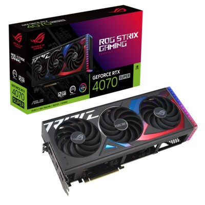 Karte mit günstig Kaufen-ASUS ROG STRIX GeForce RTX 4070 Super GAMING 12GB GDDR6X Grafikkarte. ASUS ROG STRIX GeForce RTX 4070 Super GAMING 12GB GDDR6X Grafikkarte <![CDATA[• GeForce RTX 4070 Super, Ada Lovelace mit DLSS 3 • 12 GB GDDR6X-RAM (192bit-Speicherinterface) • Cor