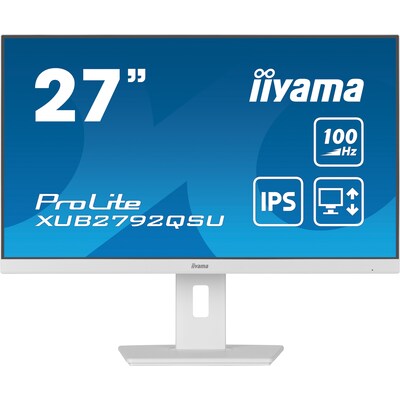 iiyama günstig Kaufen-iiyama ProLite XUB2792QSU-W6 68,5cm (27") WQHD IPS Monitor HDMI/DP/USB 100Hz. iiyama ProLite XUB2792QSU-W6 68,5cm (27") WQHD IPS Monitor HDMI/DP/USB 100Hz <![CDATA[• Energieeffizienzklasse: E • Größe: 68,5 cm (27 Zoll) 16:9, Auflösung: 2.56