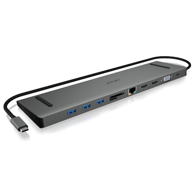 charge:dock  günstig Kaufen-Acer USB-C Dock ACG-DCK-C-1. Acer USB-C Dock ACG-DCK-C-1 <![CDATA[• Hochwertiges und stylisches Aluminiumgehäuse • USB Type-C mit Power Delivery • 3X USB3.1 Gen1 (Type-A), 1X USB Type-C (Power Delivery) • 2X HDMI, 1X GB-LAN, 1X microSD 3.0 (UHS-I