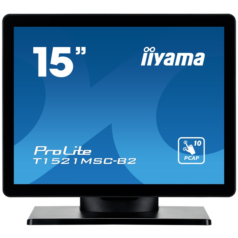 iiyama ProLite T1521MSC-B2 38cm (15") 10-Punkt Multitouch-Monitor XGA TN VGA