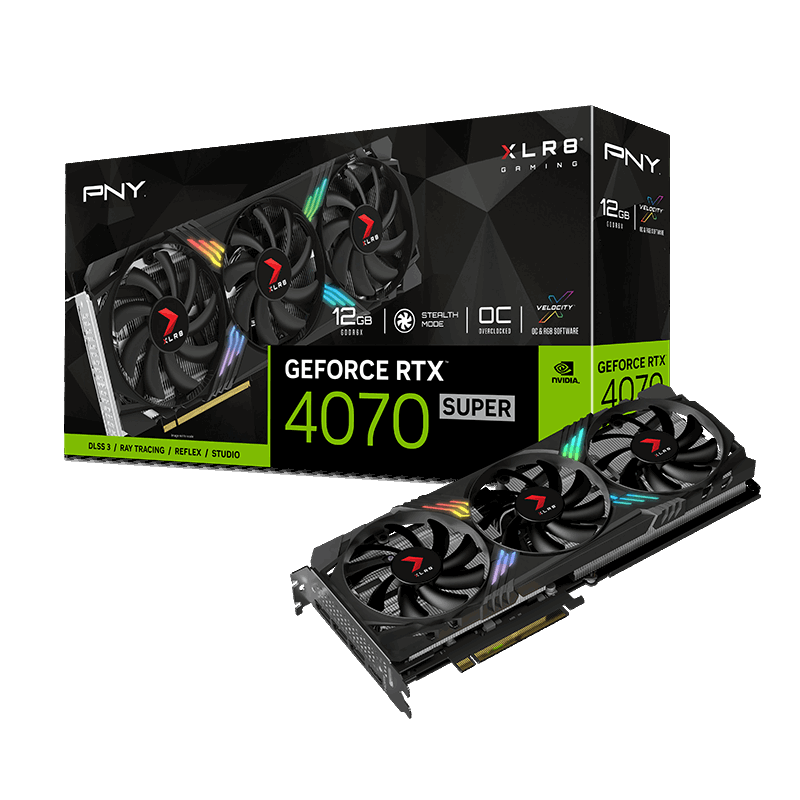 PNY GeForce RTX 4070 SUPER XLR8 Gaming Verto 12GB GDDR6X OC Grafikkarte