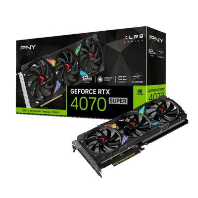 Face Art günstig Kaufen-PNY GeForce RTX 4070 SUPER XLR8 Gaming Verto 12GB GDDR6X OC Grafikkarte. PNY GeForce RTX 4070 SUPER XLR8 Gaming Verto 12GB GDDR6X OC Grafikkarte <![CDATA[• GeForce RTX 4070 SUPER, Ada Lovelace mit DLSS 3 • 12GB GDDR6X-RAM (192bit-Speicherinterface) 21