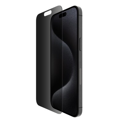 Belkin iPhone günstig Kaufen-Belkin TCP Pro iPhone 15 Pro Max Privacy Glass. Belkin TCP Pro iPhone 15 Pro Max Privacy Glass <![CDATA[• Filtertechnik mit Sichtschutz bei der Ansicht von der Seite • Harte Außenschicht absorbiert Stöße und verhindert Kratzer • Wurde einem Härt