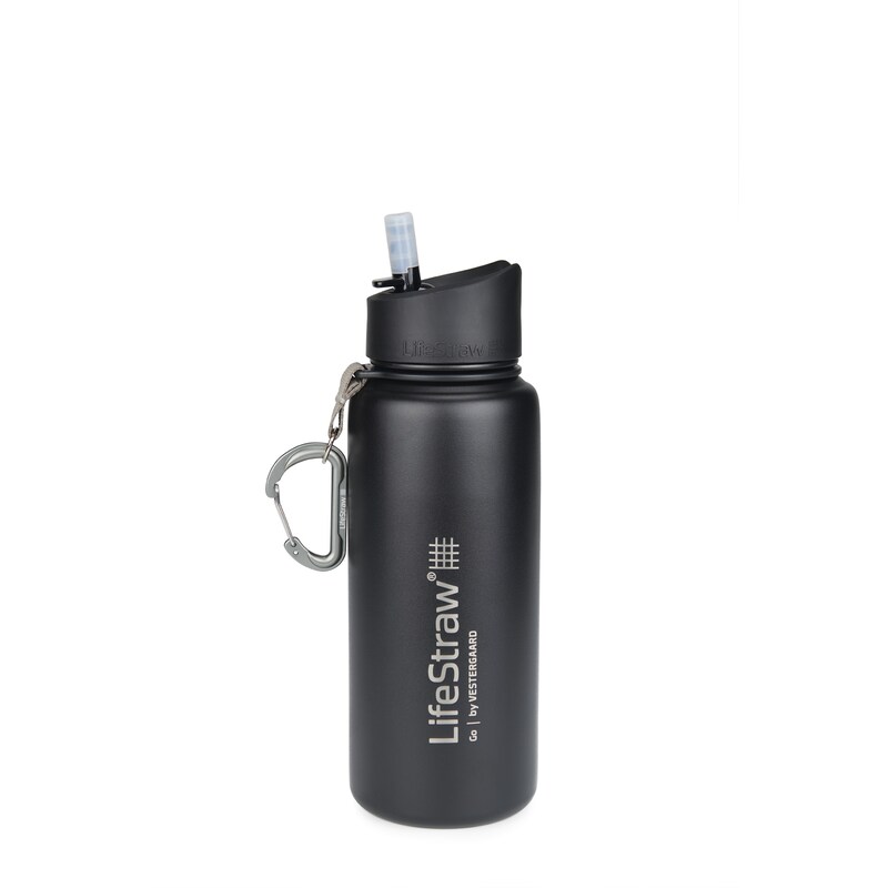 LifeStraw Go Stainless Steel Wasserfilter Trinkflasche 1-Liter black