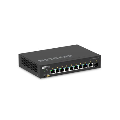 et 3  günstig Kaufen-Netgear AV Line M4250-9G1F-PoE+ Gigabit Managed Switch. Netgear AV Line M4250-9G1F-PoE+ Gigabit Managed Switch <![CDATA[• 9x GB-LAN, 1x SFP • 8 Ports mit PoE Support (je 30W, Budget 110W) • USB-C Konsolenport (Front), USB Storage Port (Rückseite) 