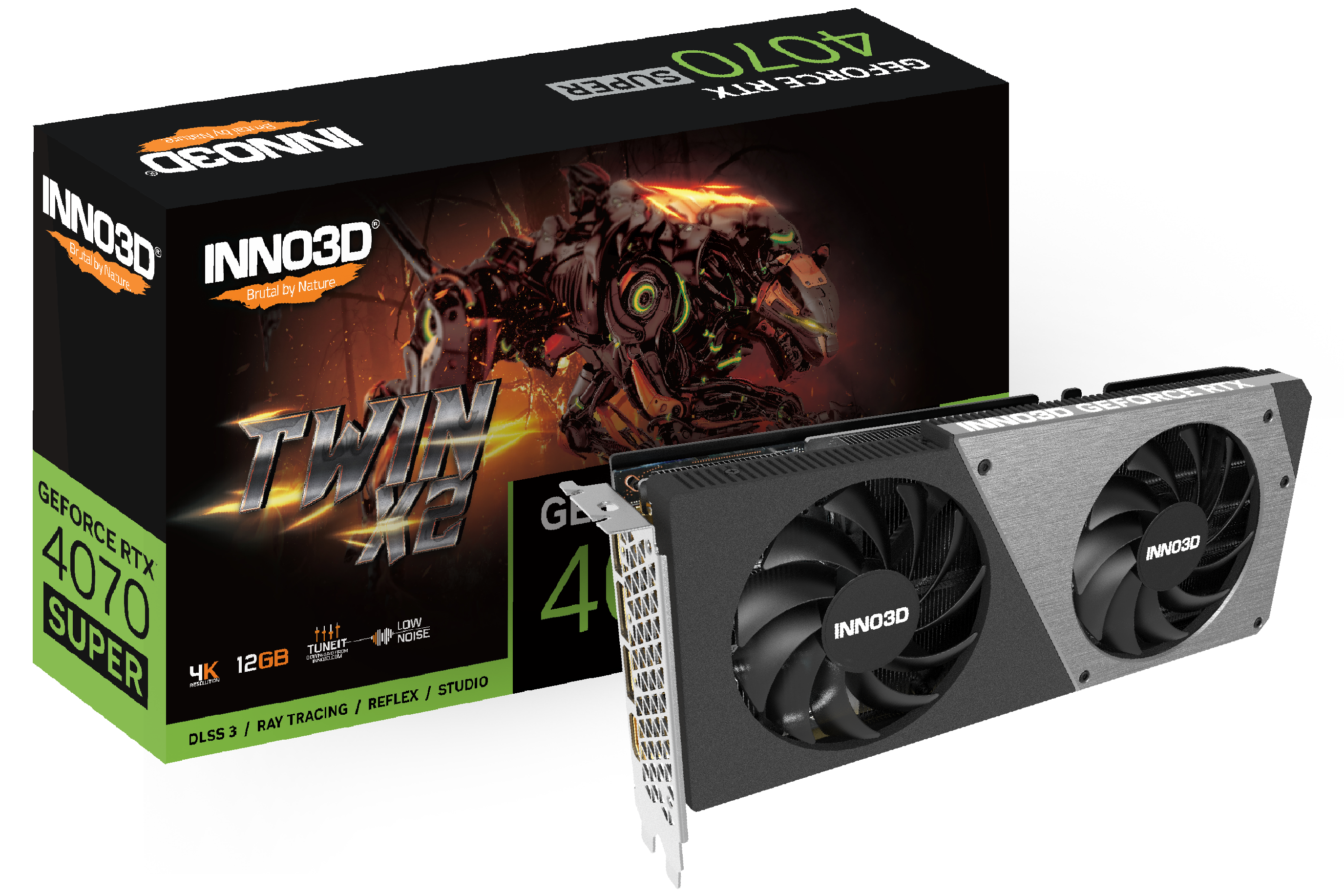 INNO3D GeForce RTX 4070 SUPER TWIN X2 12GB GDDR6X Grafikkarte 3xDP/HDMI