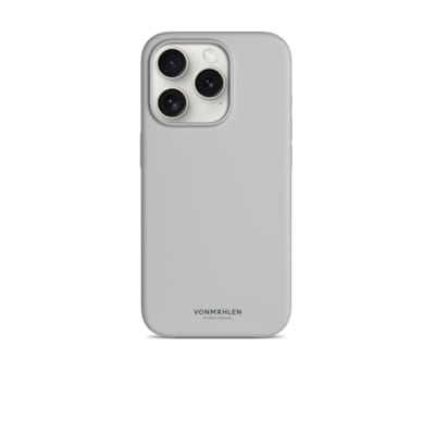 Case for günstig Kaufen-Vonmählen Eco Silicone Case for iPhone 15 Pro Light Gray. Vonmählen Eco Silicone Case for iPhone 15 Pro Light Gray <![CDATA[• Kompatibel mit dem iPhone 15 Pro • MagSafe-kompatible Schutzhülle im schlanken und leichten Stil • GRS-zertifizi