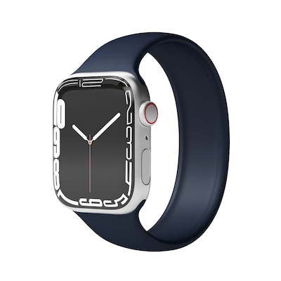 Uhr ist günstig Kaufen-Vonmählen Solo Loop Band L Navy 42/44/45/49mm. Vonmählen Solo Loop Band L Navy 42/44/45/49mm <![CDATA[• Elegant Uhrenarmband im leichten, schlanken Design für die Apple Watch • Das Armband ist aus Silikon gefertigt • Nahtloses Silikonband