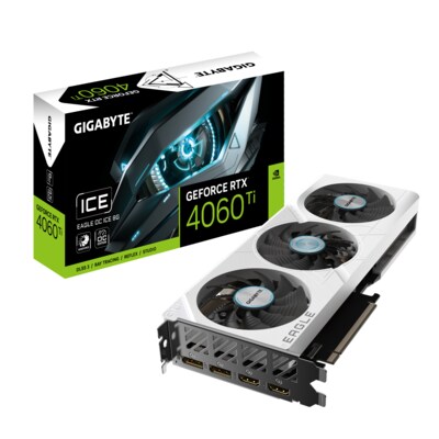 DDR mit günstig Kaufen-GIGABYTE GeForce RTX 4060Ti EAGLE OC ICE 8GB GDDR6 Grafikkarte 2xHDMI 2xDP. GIGABYTE GeForce RTX 4060Ti EAGLE OC ICE 8GB GDDR6 Grafikkarte 2xHDMI 2xDP <![CDATA[• GeForce RTX 4060Ti, Ada Lovelace, mit DLSS 3, werksseitig übertaktet • 8GB GDDR6-RAM (12