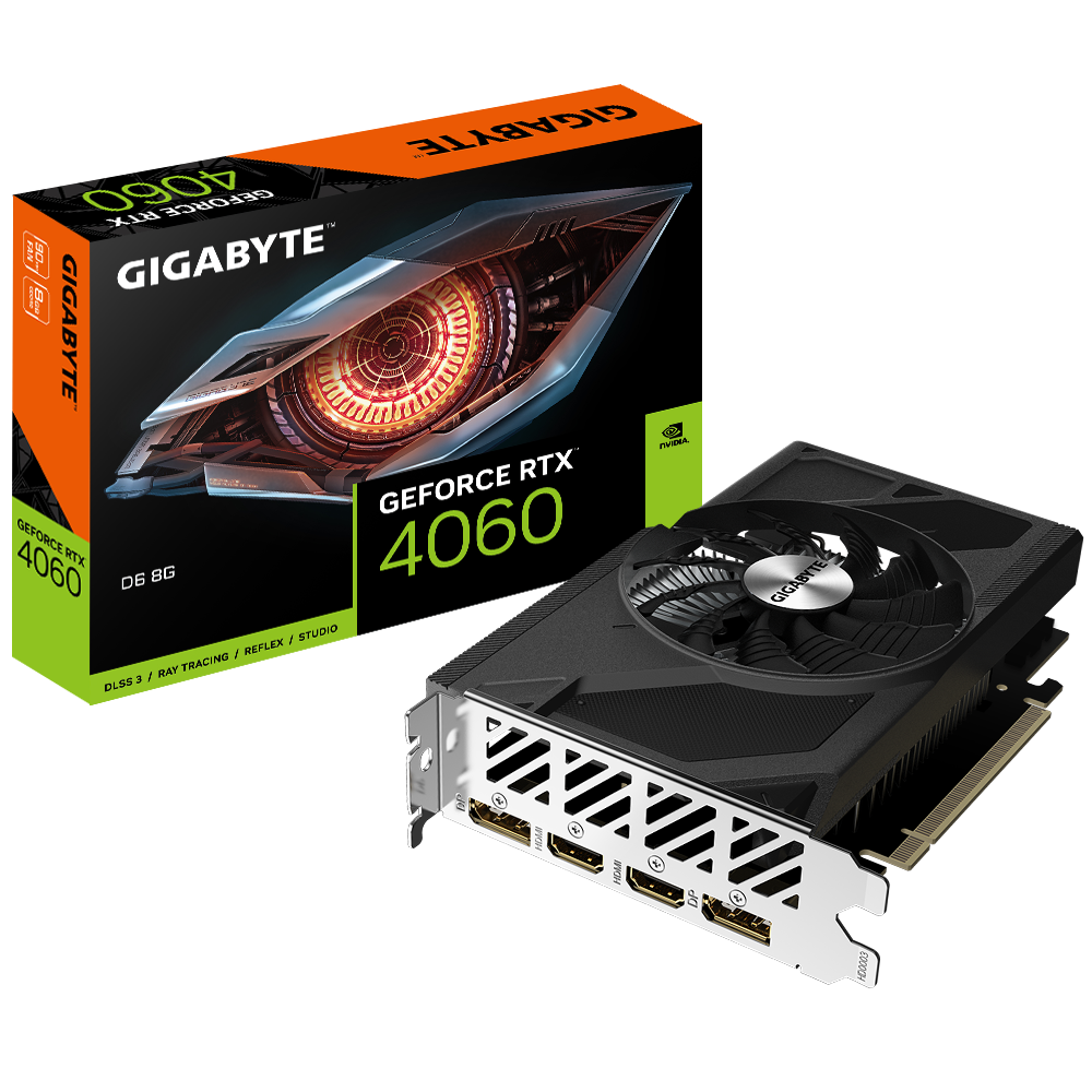 GIGABYTE GeForce RTX 4060 D6 8GB GDDR6 Grafikkarte 2xHDMI 2xDP