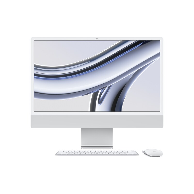 Apple iMac 24" Retina 4,5K 2023 M3/16/1TB 8C GPU Silber Enet NUM BTO