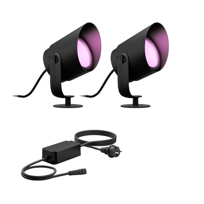 LED mini günstig Kaufen-Philips Hue White & Color Ambiance Lily XL Spot Outdoor • 2er Pack. Philips Hue White & Color Ambiance Lily XL Spot Outdoor • 2er Pack <![CDATA[• Technologie: Smart LED • Material: Aluminium • Lichtfarbe: RGBW - Lebensdauer: 25