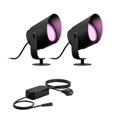 LED Spot günstig Kaufen-Philips Hue White & Color Ambiance Lily XL Spot Outdoor • 2er Pack. Philips Hue White & Color Ambiance Lily XL Spot Outdoor • 2er Pack <![CDATA[• Technologie: Smart LED • Material: Aluminium • Lichtfarbe: RGBW - Lebensdauer: 25