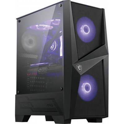 MSI MAG Forge 100M MIDI Tower Gaming Gehäuse, Echtglas Seitenfenster, RGB