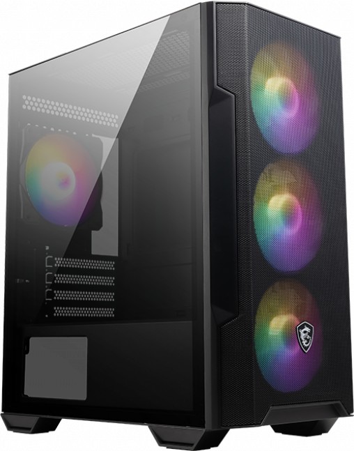 MSI MAG Forge M100R MIDI Tower Gaming Geh&auml;use, Echtglas Seitenfenster, ARGB