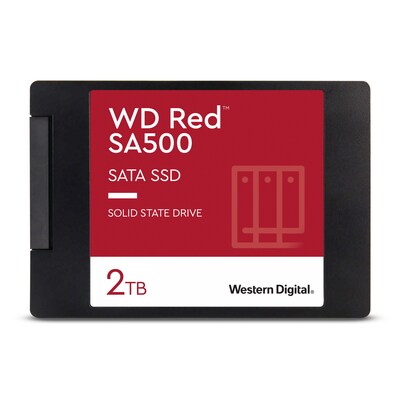 BA II günstig Kaufen-WD Red SA500 NAS SATA SSD 2 TB 2,5"/7mm. WD Red SA500 NAS SATA SSD 2 TB 2,5"/7mm <![CDATA[• 2 TB - 7 mm Bauhöhe • 2,5 Zoll, SATA III (600 Mbyte/s) • Maximale Lese-/Schreibgeschwindigkeit: 560 MB/s / 530 MB/s • Enterprise: Serverlaufwerk, 