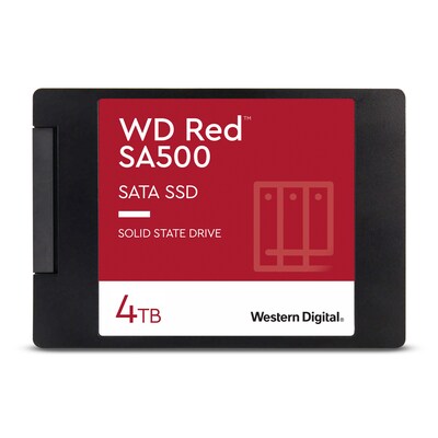 BA II günstig Kaufen-WD Red SA500 NAS SATA SSD 4 TB 2,5"/7mm. WD Red SA500 NAS SATA SSD 4 TB 2,5"/7mm <![CDATA[• 4 TB - 7 mm Bauhöhe • 2,5 Zoll, SATA III (600 Mbyte/s) • Maximale Lese-/Schreibgeschwindigkeit: 560 MB/s / 530 MB/s • Enterprise: Serverlaufwerk, 