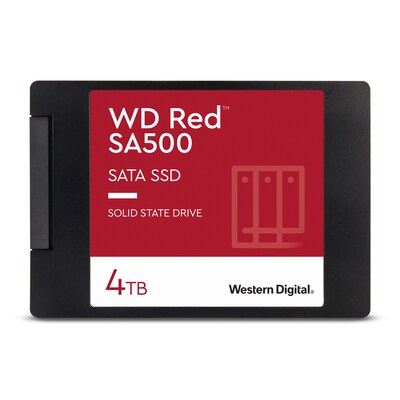 in Red günstig Kaufen-WD Red SA500 NAS SATA SSD 4 TB 2,5"/7mm. WD Red SA500 NAS SATA SSD 4 TB 2,5"/7mm <![CDATA[• 4 TB - 7 mm Bauhöhe • 2,5 Zoll, SATA III (600 Mbyte/s) • Maximale Lese-/Schreibgeschwindigkeit: 560 MB/s / 530 MB/s • Enterprise: Serverlaufwerk, 