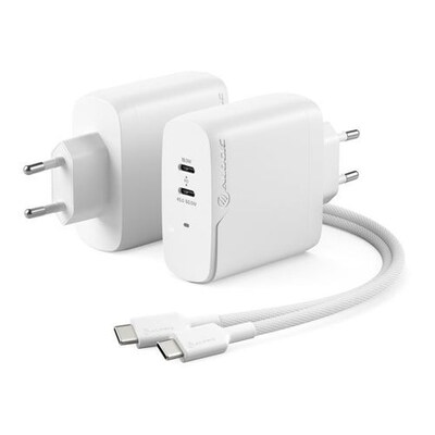 Power A günstig Kaufen-ALOGIC 2X40 Rapid Power 2 Port 40,0 W USB-C GaN Wandladegerät weiß. ALOGIC 2X40 Rapid Power 2 Port 40,0 W USB-C GaN Wandladegerät weiß <![CDATA[• USB-C GaN Wandladegerät • Gerätekompatibilität: Apple • 47,5 x 47,3 x 27,7 (H x 