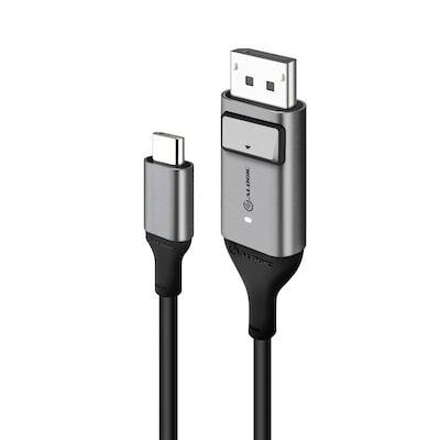 ALOGIC günstig Kaufen-ALOGIC USB-C-Kabel (männlich) auf Displayport (männlich) 1m grau. ALOGIC USB-C-Kabel (männlich) auf Displayport (männlich) 1m grau <![CDATA[• USB-C-Adapter • Anschlüsse: USB Typ C und DP Stecker • Farbe: grau, Länge: 1,0m • p
