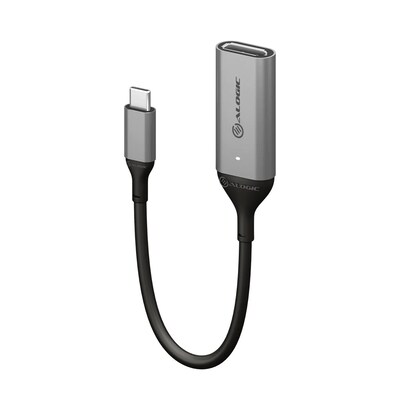 Displayport DP günstig Kaufen-ALOGIC Ultra USB-C (männlich) auf DP (weiblich) Adapter grau 15 cm. ALOGIC Ultra USB-C (männlich) auf DP (weiblich) Adapter grau 15 cm <![CDATA[• USB-C-Adapter • Anschlüsse: USB Typ C (männlich) und Displayport (weiblich) • Farbe: grau, 