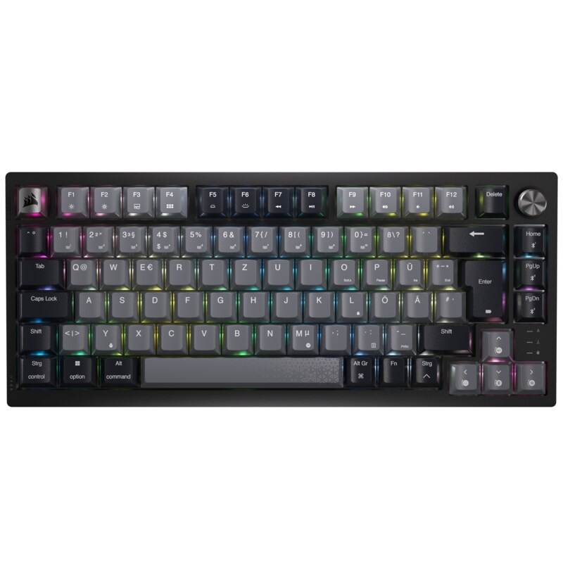 Corsair K65 Plus Wireless 75%, MLX Red Switch, Mechanische RGB Hot-Swap Tastatur