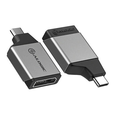 ALOGIC Ultra MINI USB-C (männlich) auf Displayport (weiblich) Adapter grau