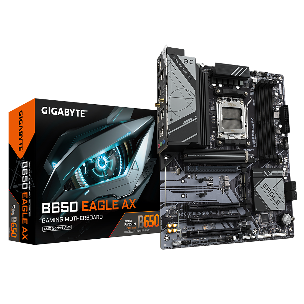 GIGABYTE B650 Eagle AX ATX Mainboard Sockel AM5 HDMI/DP/USB-C/M.2/WIFI6E