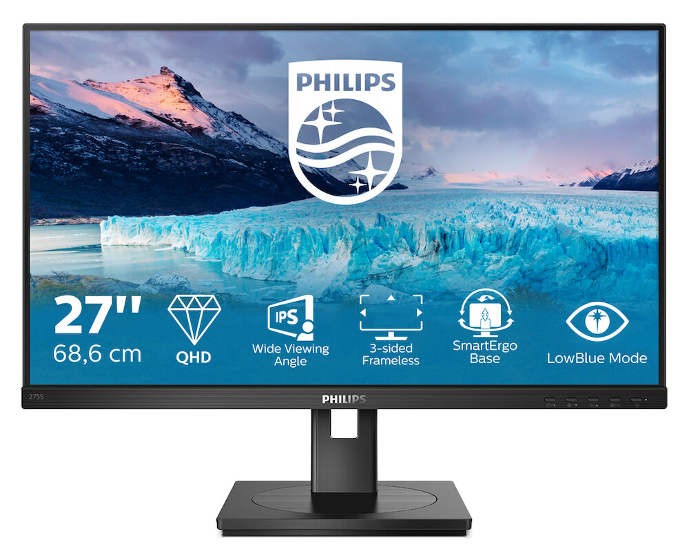 Philips 275S1AE 68,6cm (27&quot;) WQHD IPS Monitor 16:9 HDMI/DVI/DP Pivot HV