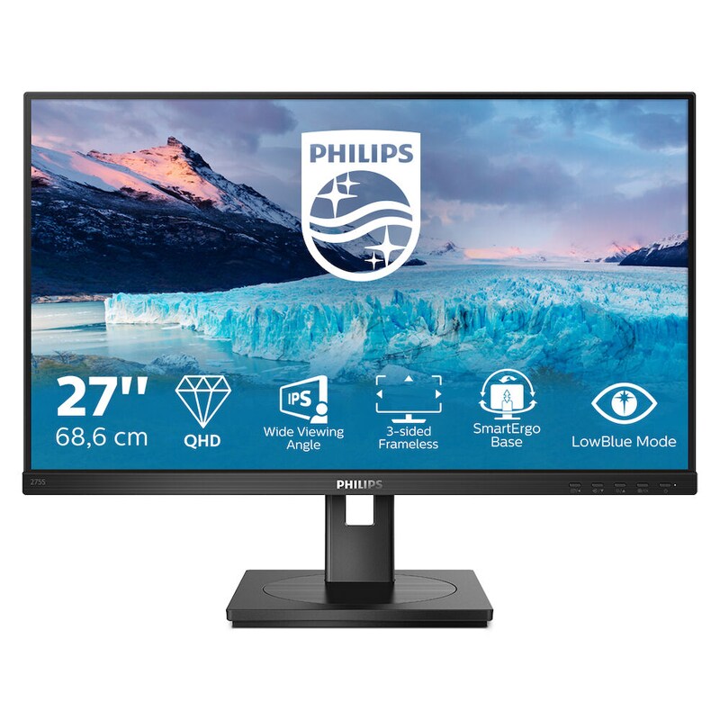 Philips S-Line 275S1AE 68,6cm (27") QHD IPS Monitor 16:9 HDMI/DVI/DP 75Hz Sync