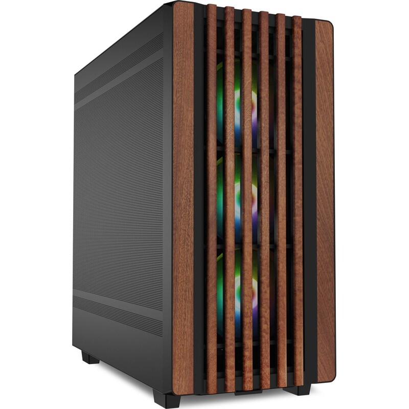 Sharkoon Rebel C70M Black/Brown Midi-Tower ATX Gaming Gehäuse RGB, Mesh