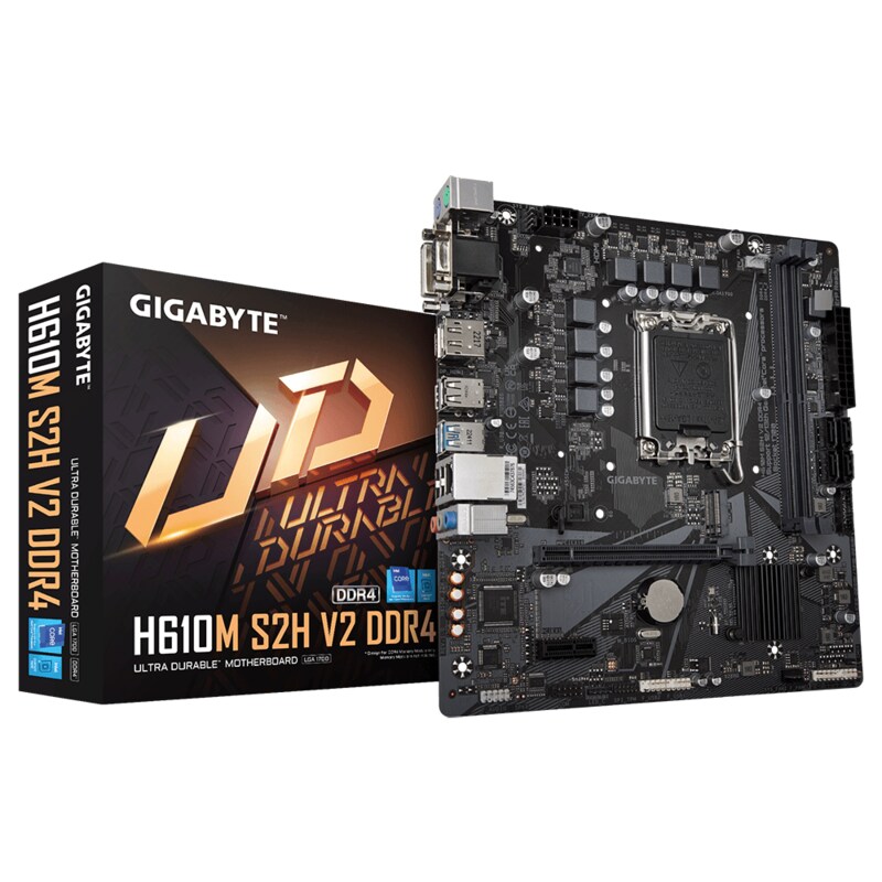 Gigabyte H610M S2H V2 mATX Mainboard Sockel 1700 HDMI/DVI/VGA/DP