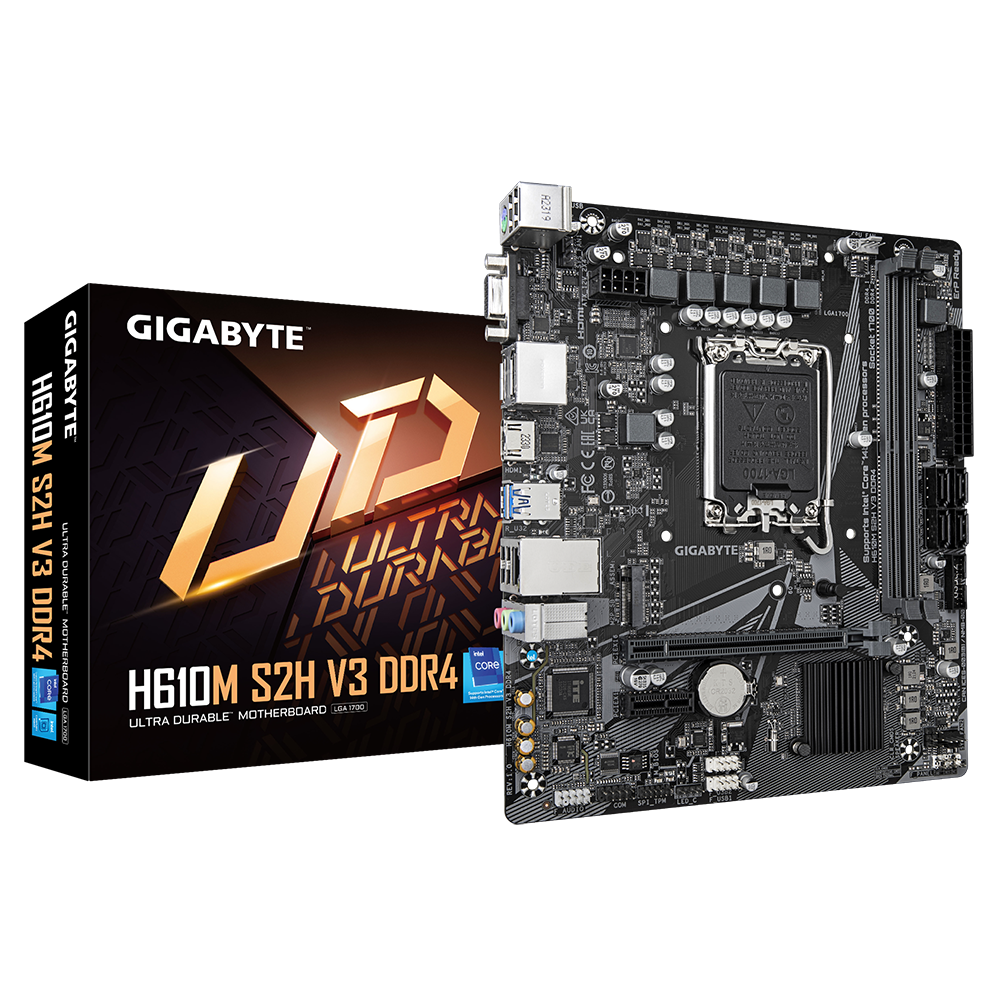 Gigabyte H610M S2H V3 mATX Mainboard Sockel 1700 HDMI/VGA/2xDP