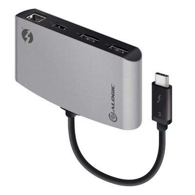 IO E  günstig Kaufen-ALOGIC ThunderBolt 3 Dual Display PORTABLE Docking Station. ALOGIC ThunderBolt 3 Dual Display PORTABLE Docking Station <![CDATA[• Thunderbolt 3.0 • Gehäuse aus Aluminium und ABS • LxBxH: x x mm]]>. 