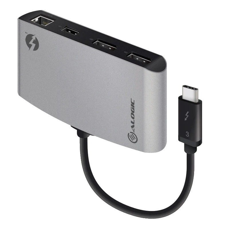 Port Thunderbolt günstig Kaufen-ALOGIC ThunderBolt 3 Dual Display PORTABLE Docking Station. ALOGIC ThunderBolt 3 Dual Display PORTABLE Docking Station <![CDATA[• Thunderbolt 3.0 • Gehäuse aus Aluminium und ABS]]>. 