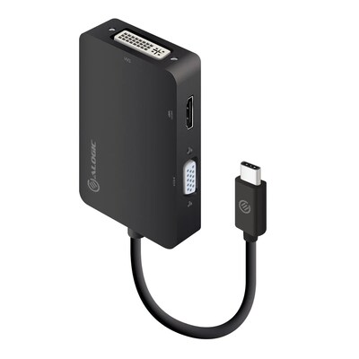 ALOGIC 3-in-1 USB-C to HDMI DVI VGA Adapter - Male to 3-Female